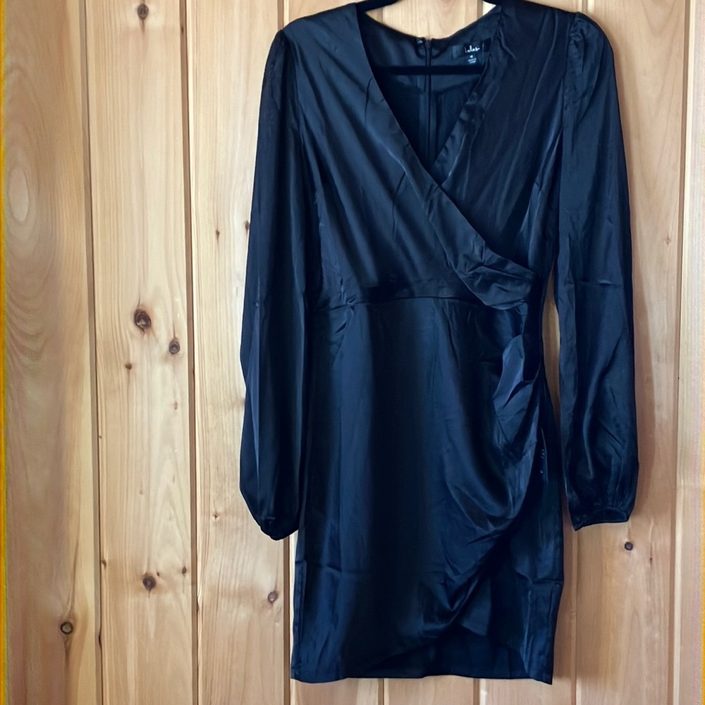 Elegant Black Wrap Dress